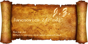 Jancsovics Zénó névjegykártya